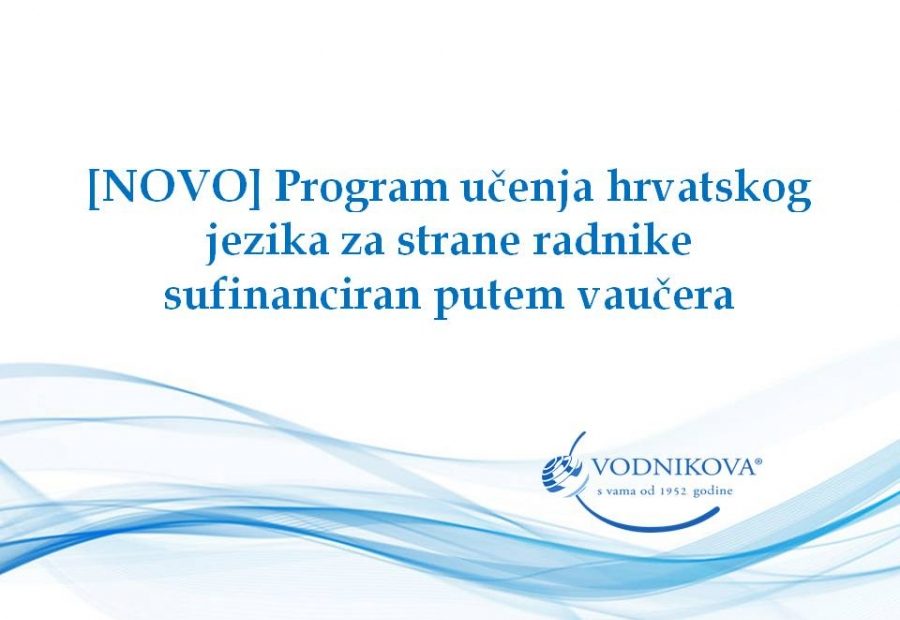 Program hrvatskog jezika za strane radnike u Vodnikovoj